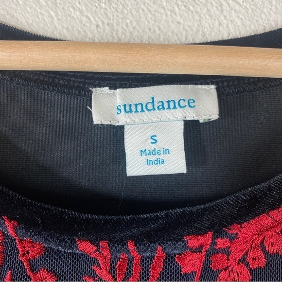 SUNDANCE Velvet Lace Enchantress Top Paisley Long Sleeve Folk Cottage Core Scoop - Picture 8 of 9